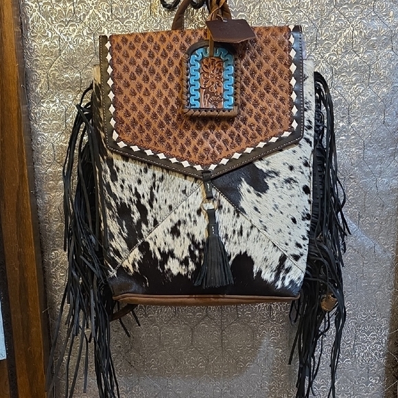 cowhide leather sierra backpack Hair-On and everything in between Cowhide Hair Print Diaper Backpack